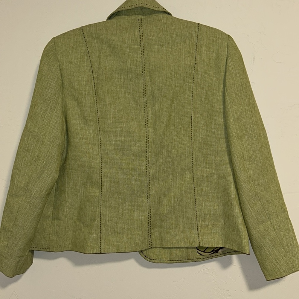 Alfred Dunner Size 12 Petite Green Lined Jacket - Picture 15 of 16